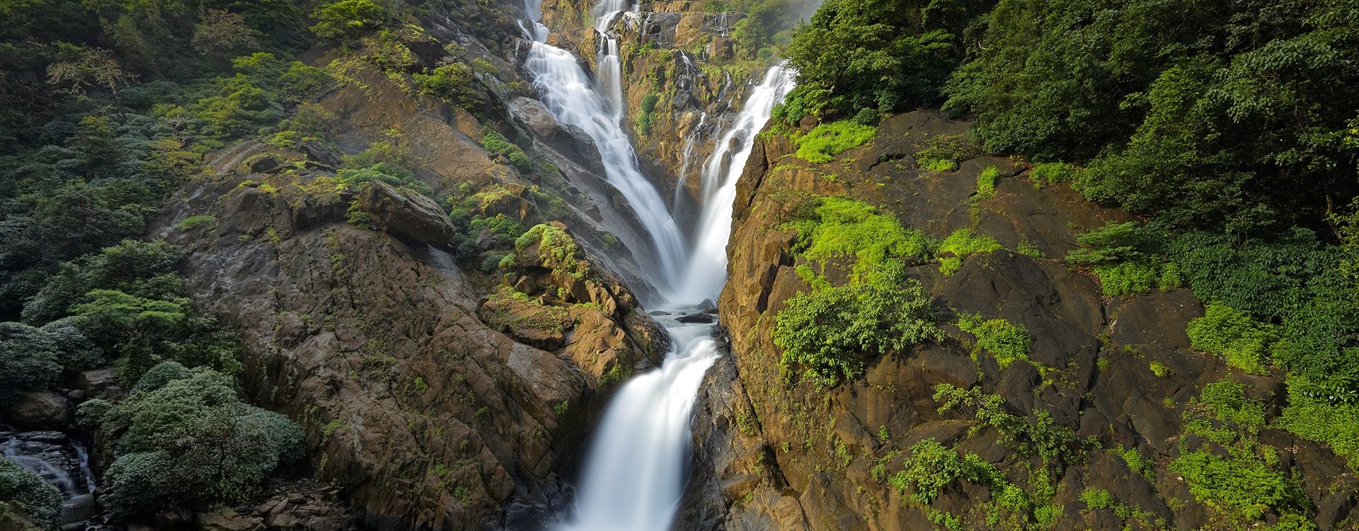 Dudhsagar Waterfall, Goa, INDIA, Circa September 2017